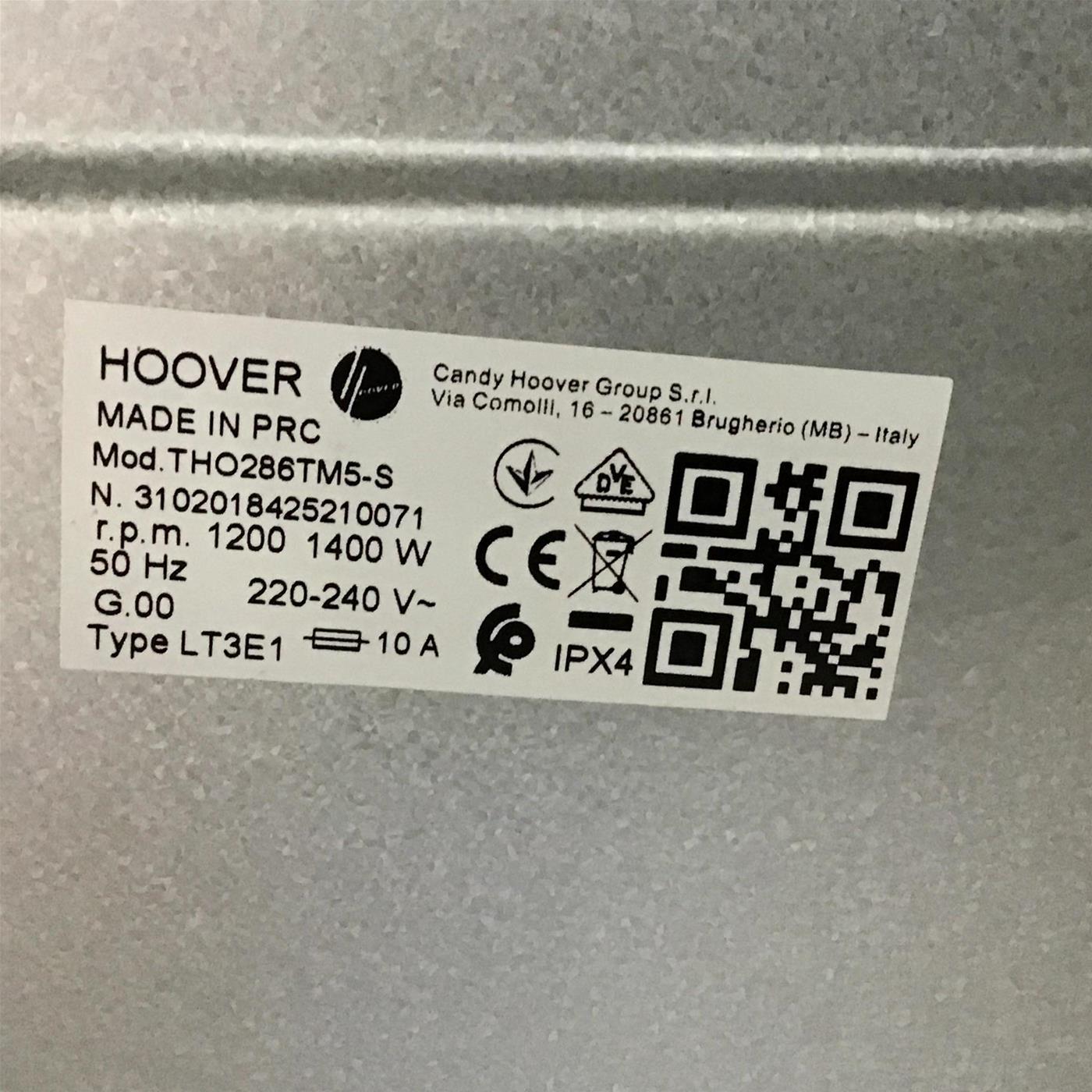 Lavatrice Hoover H-WASH 500 THO286TM5-S Inverter, Wi-Fi Classe A 8 Kg