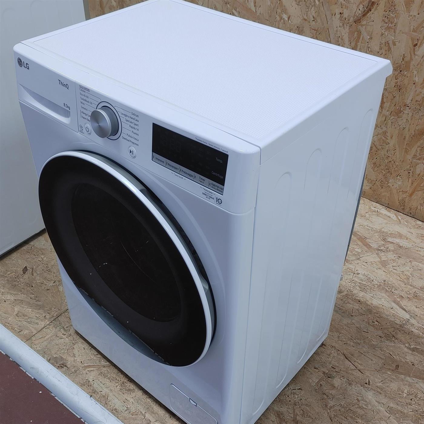 LG F2WV5S8S0E Lavatrice Slim Intelligente AIDD 8.5kg Vapore TurboWash 1200 Giri/min Carica frontale Classe C