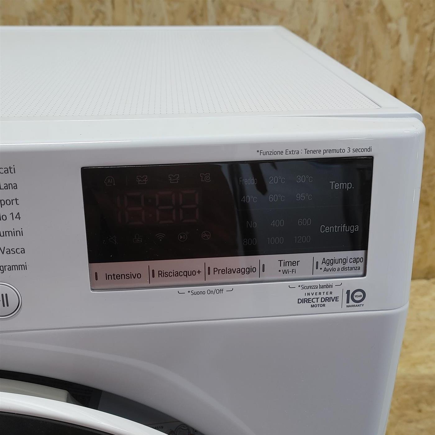 LG F2WV5S8S0E Lavatrice Slim Intelligente AIDD 8.5kg Vapore TurboWash 1200 Giri/min Carica frontale Classe C