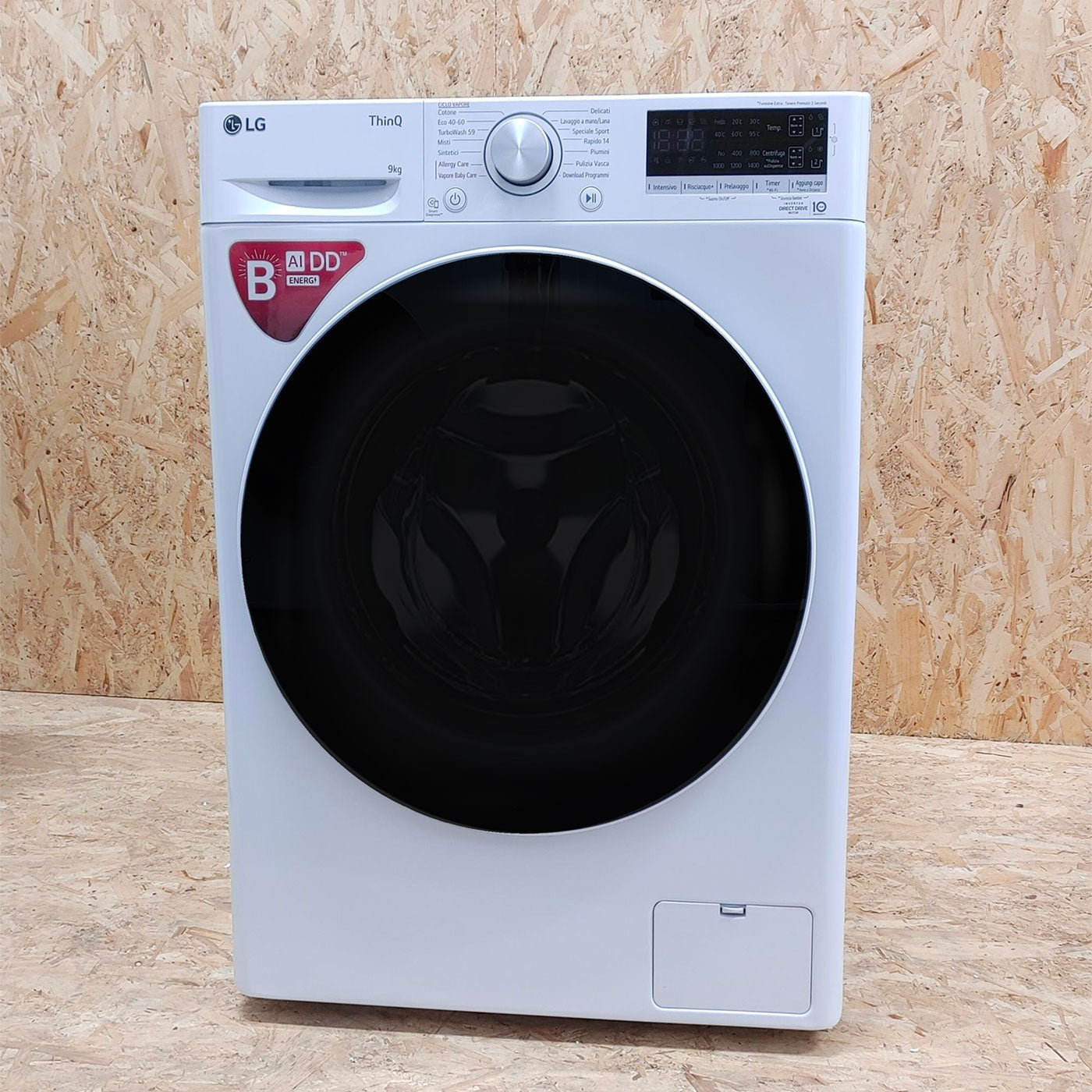 LG F4WV509S0EA Lavatrice 9kg AI DD, Classe B, 1400 giri, TurboWash, Autodosaggio