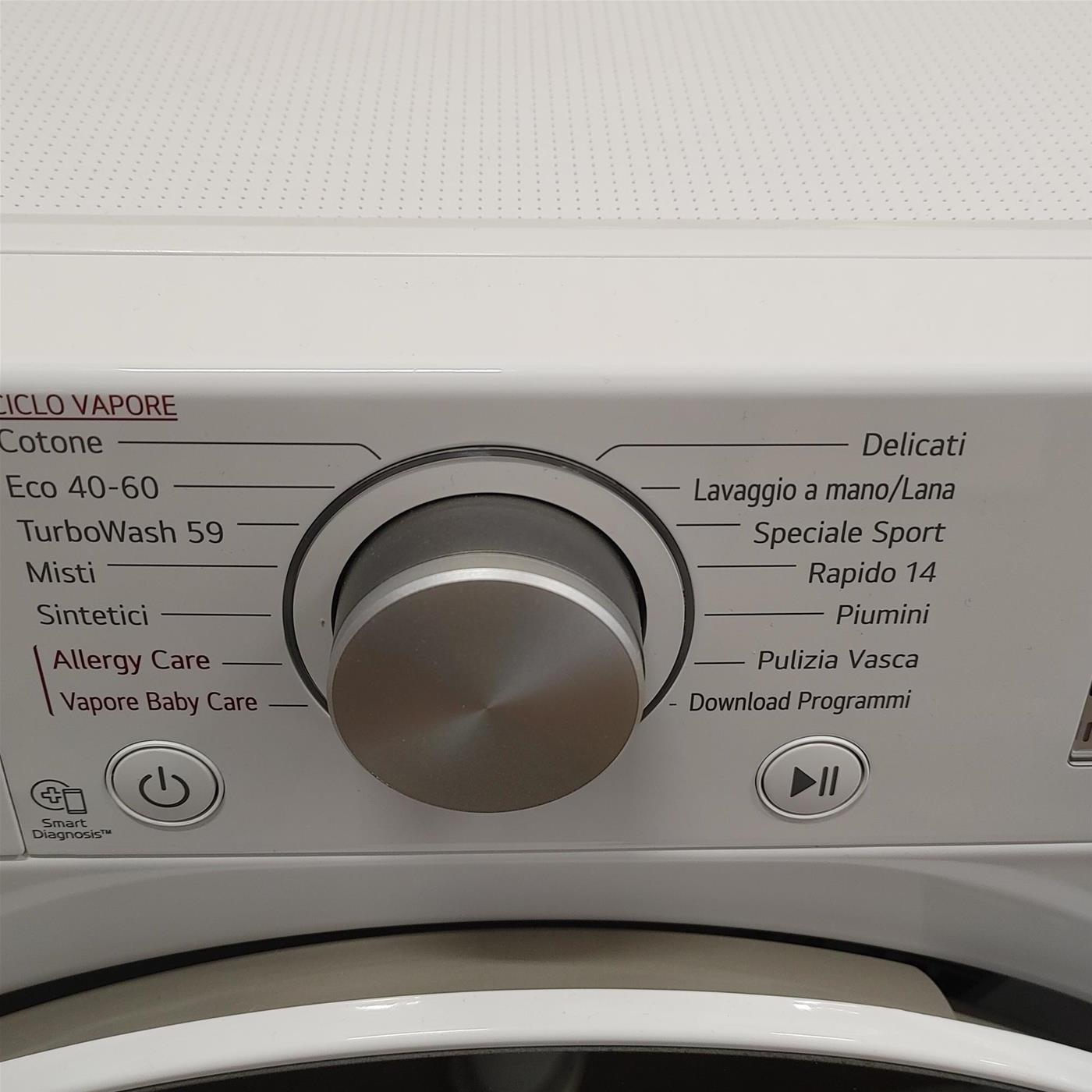 LG F4WV509S0EA Lavatrice 9kg AI DD, Classe B, 1400 giri, TurboWash, Autodosaggio