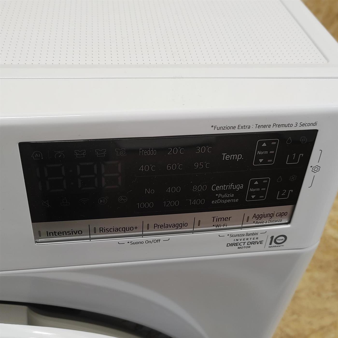 LG F4WV509S0EA Lavatrice 9kg AI DD, Classe B, 1400 giri, TurboWash, Autodosaggio