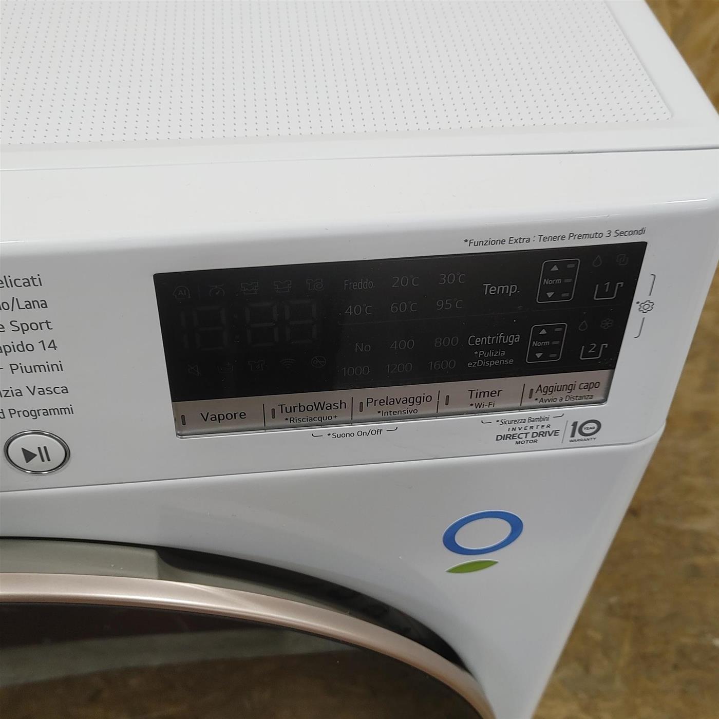 LG F6WV710SGA lavatrice Smart AI DD Libera Installazione Autodose Vapore TurboWash 360 10.5 kg