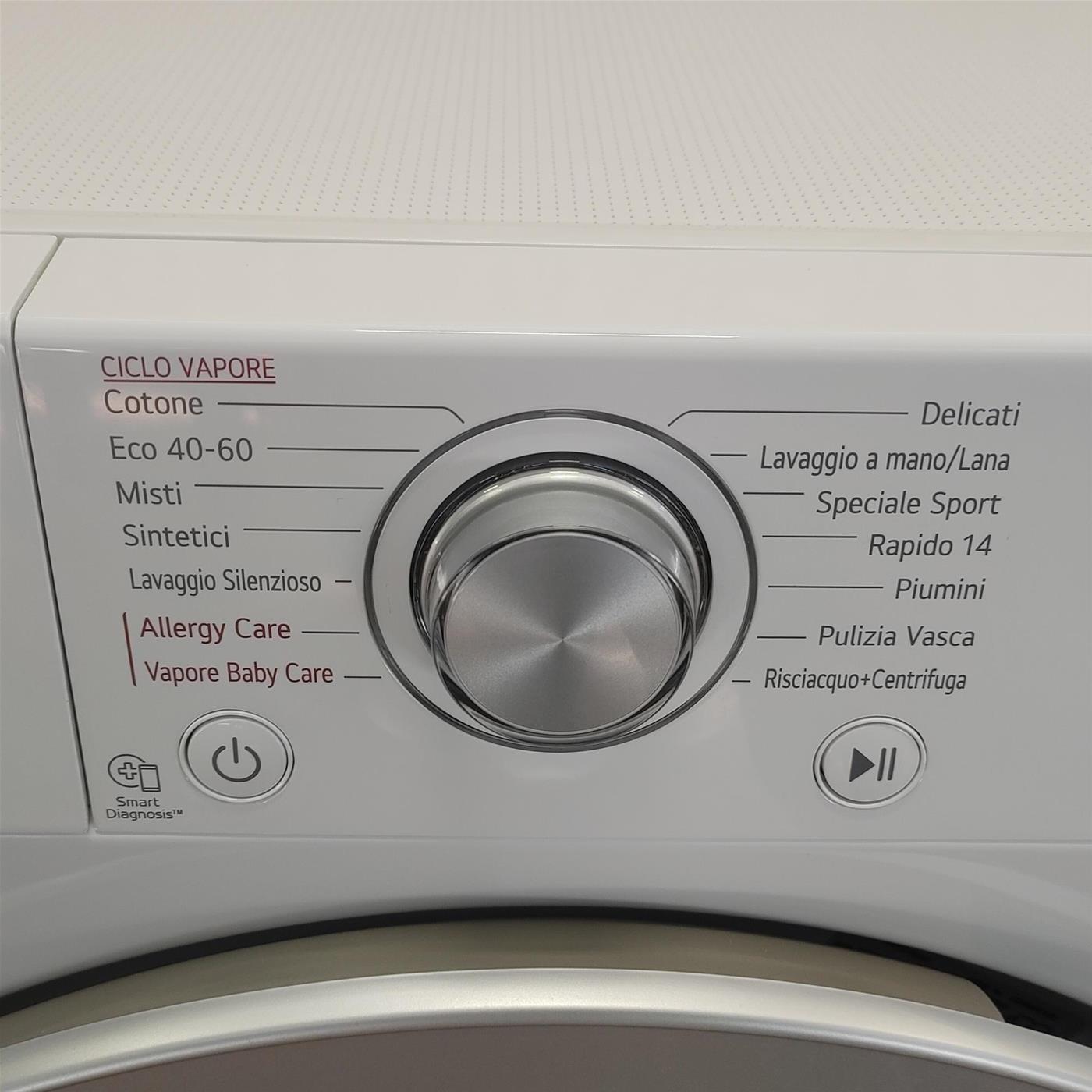 LG F4WV310S4E.ABWQWIS lavatrice Carica frontale 10,5 kg 1400 Giri/min Bianco