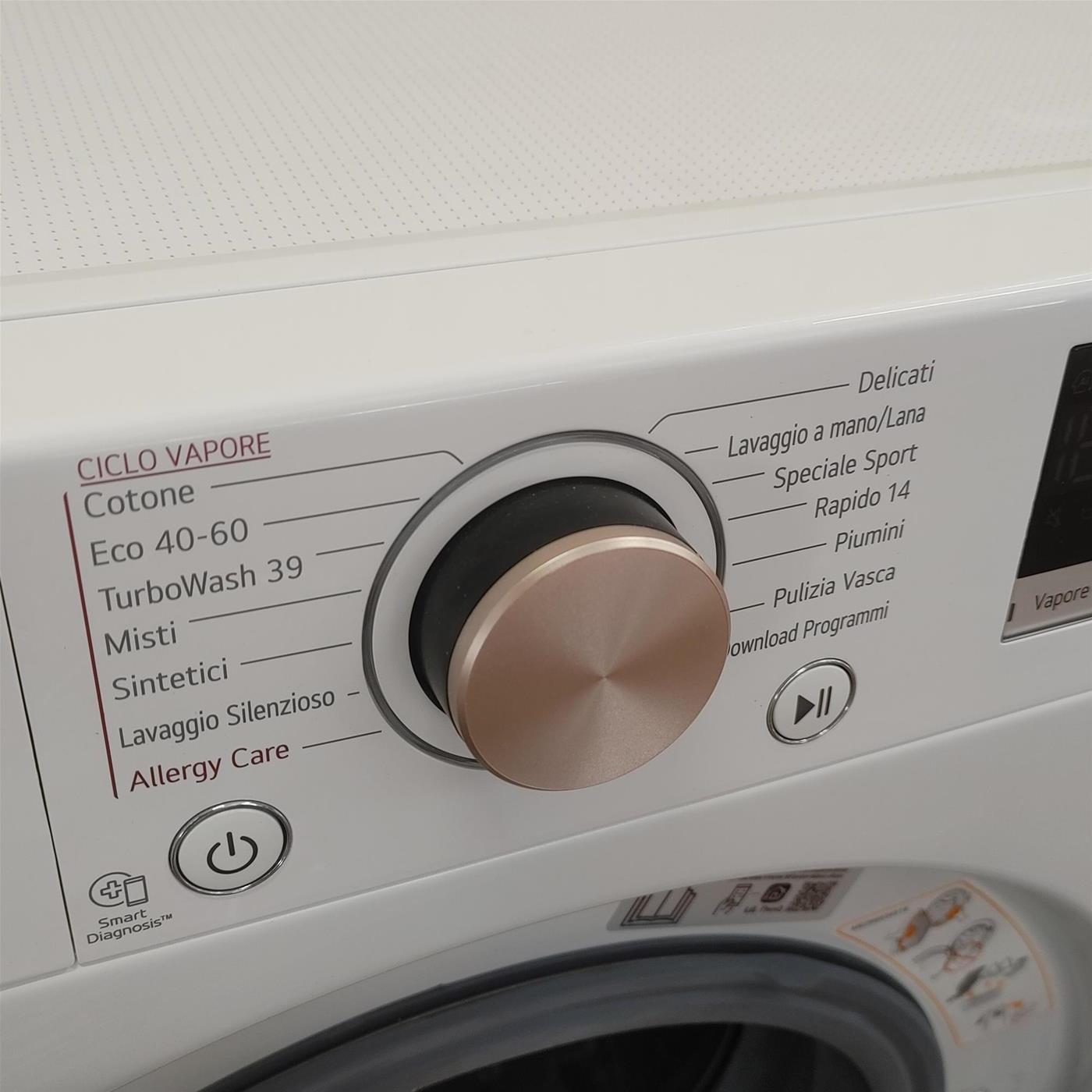 LG F6WV710SGA lavatrice Smart AI DD Libera Installazione Autodose Vapore TurboWash 360 10.5 kg