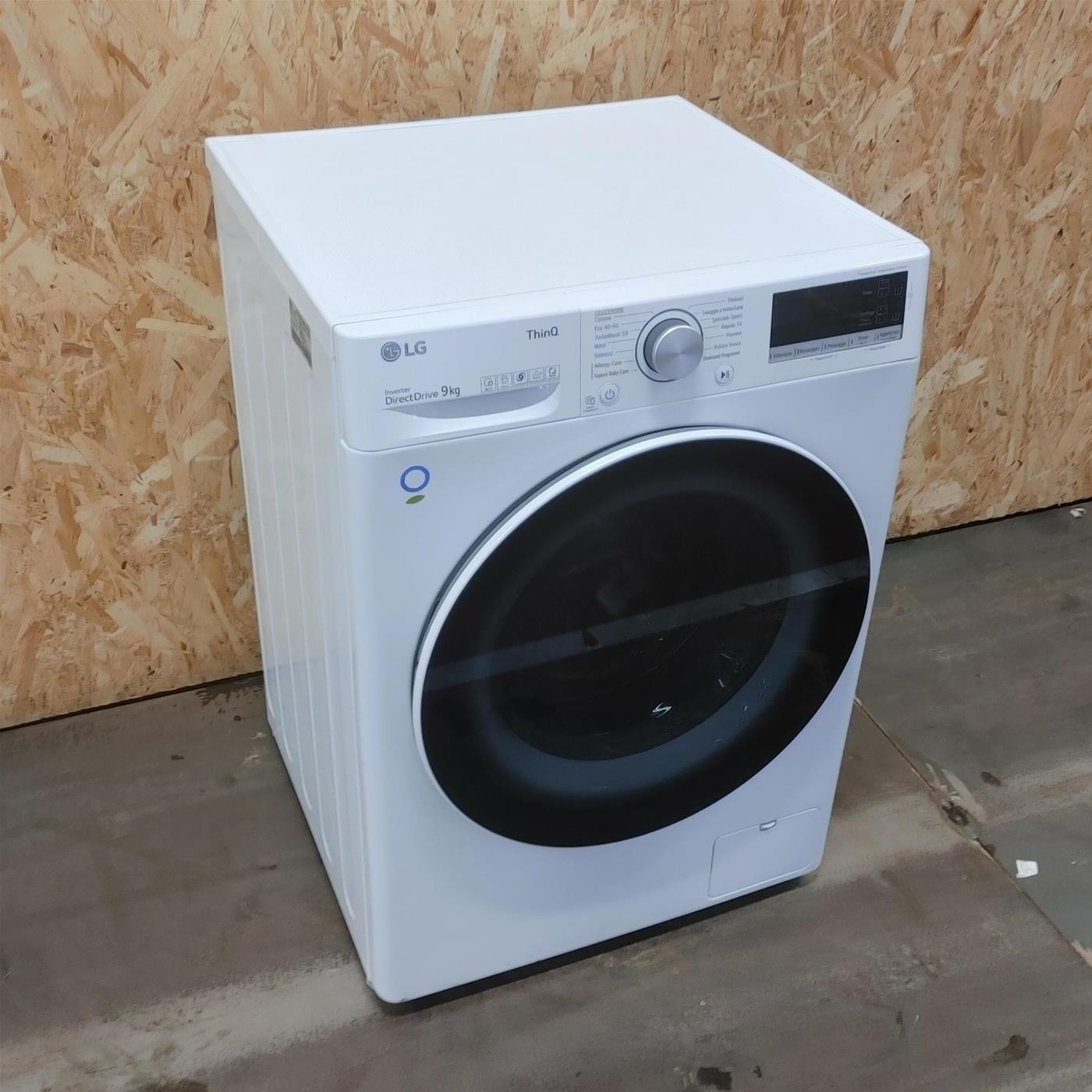 LG F4WV509S0EA Lavatrice 9kg AI DD, Classe B, 1400 giri, TurboWash, Autodosaggio