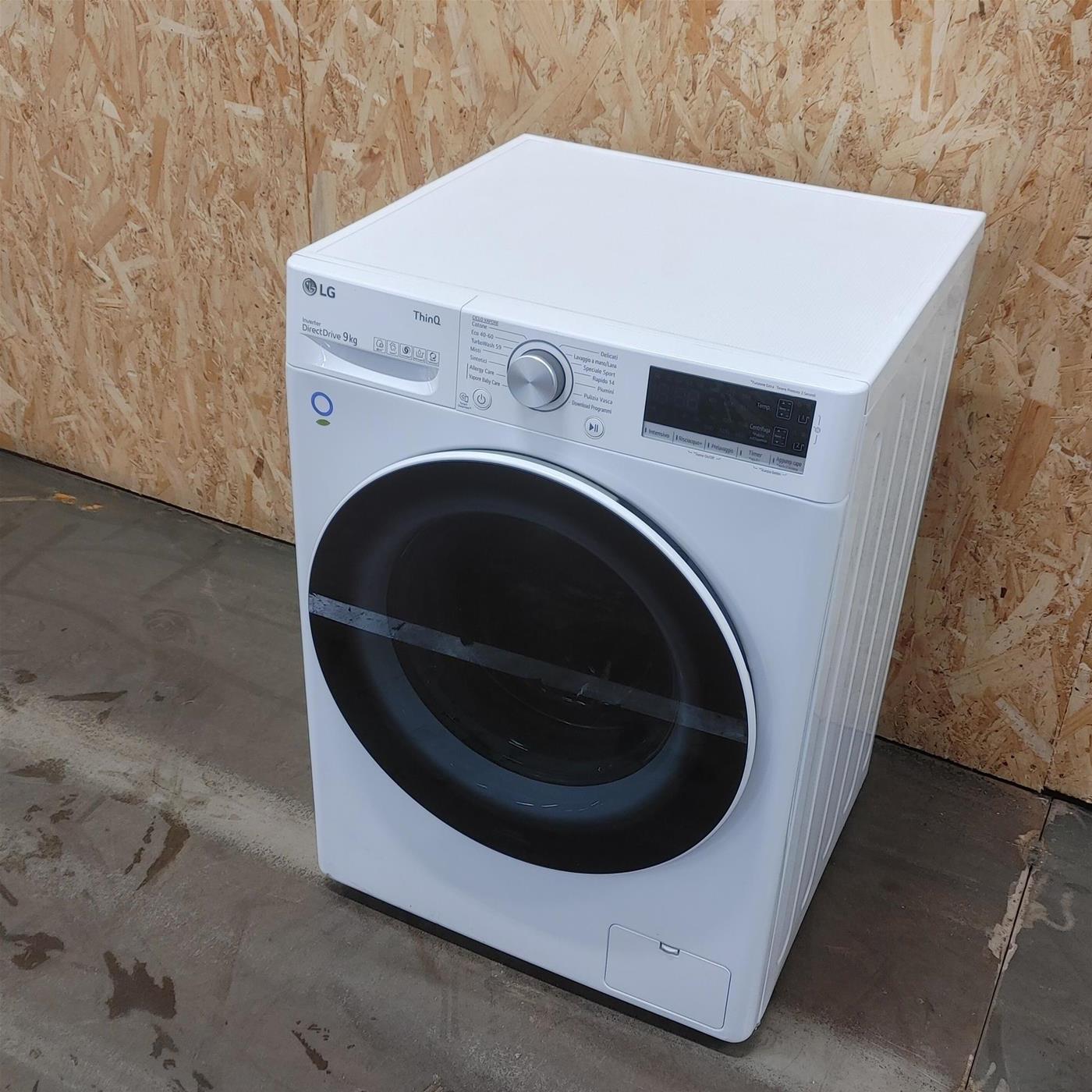 LG F4WV509S0EA Lavatrice 9kg AI DD, Classe B, 1400 giri, TurboWash, Autodosaggio