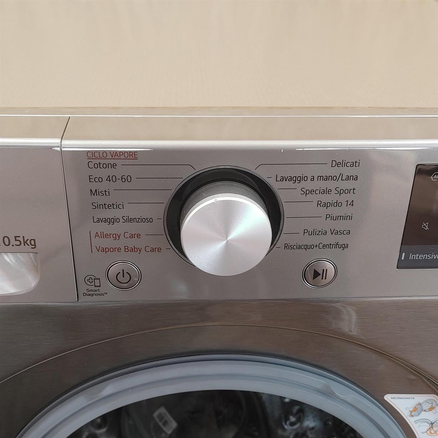 Lavatrice LG F4WV310S6PE Caricamento frontale 10,5 kg 1400 Giri/min Acciaio inox