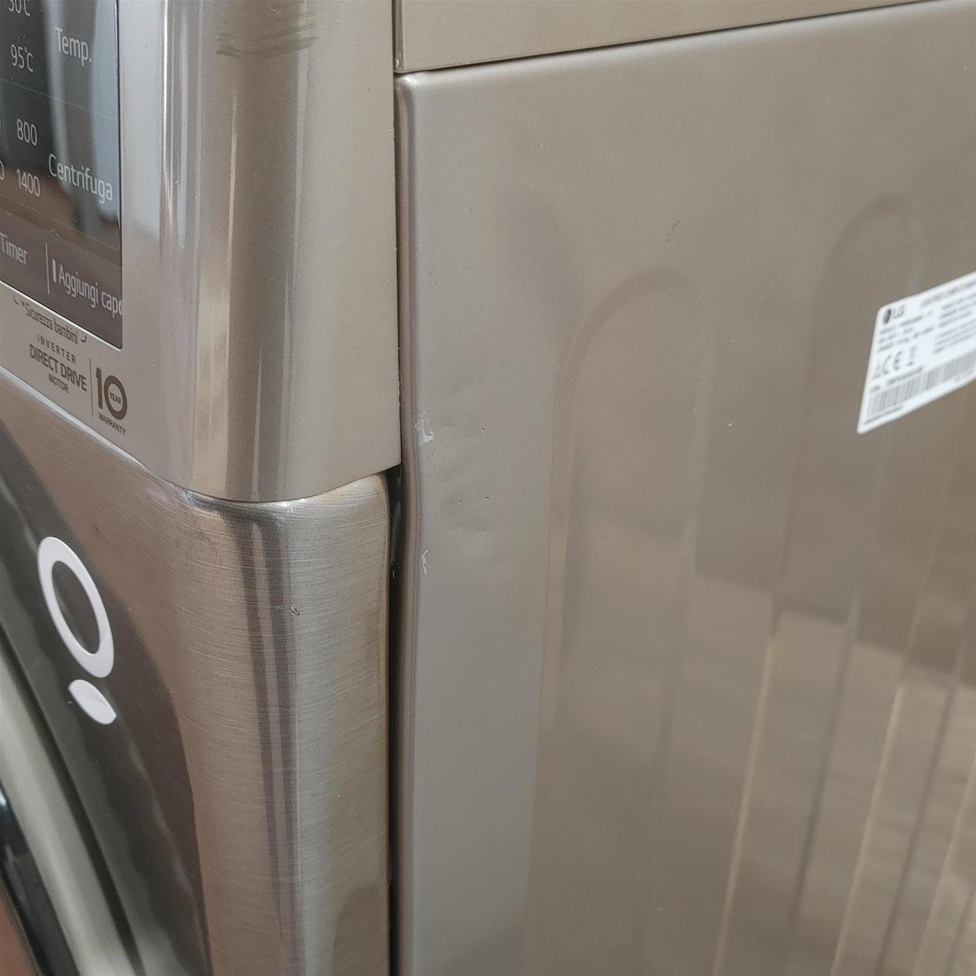 Lavatrice LG F4WV310S6PE Caricamento frontale 10,5 kg 1400 Giri/min Acciaio inox