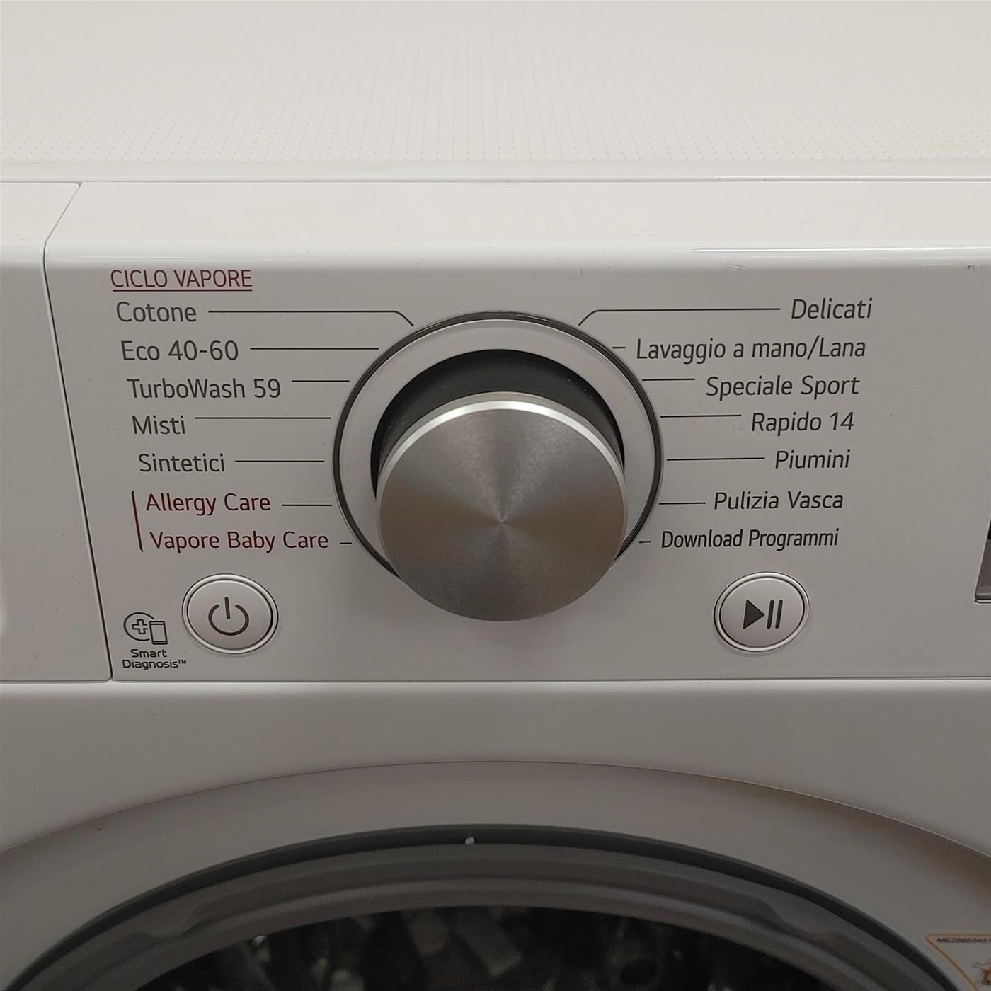 LG F4WV510SAE lavatrice Caricamento frontale 10 kg 1400 Giri/min A Bianco