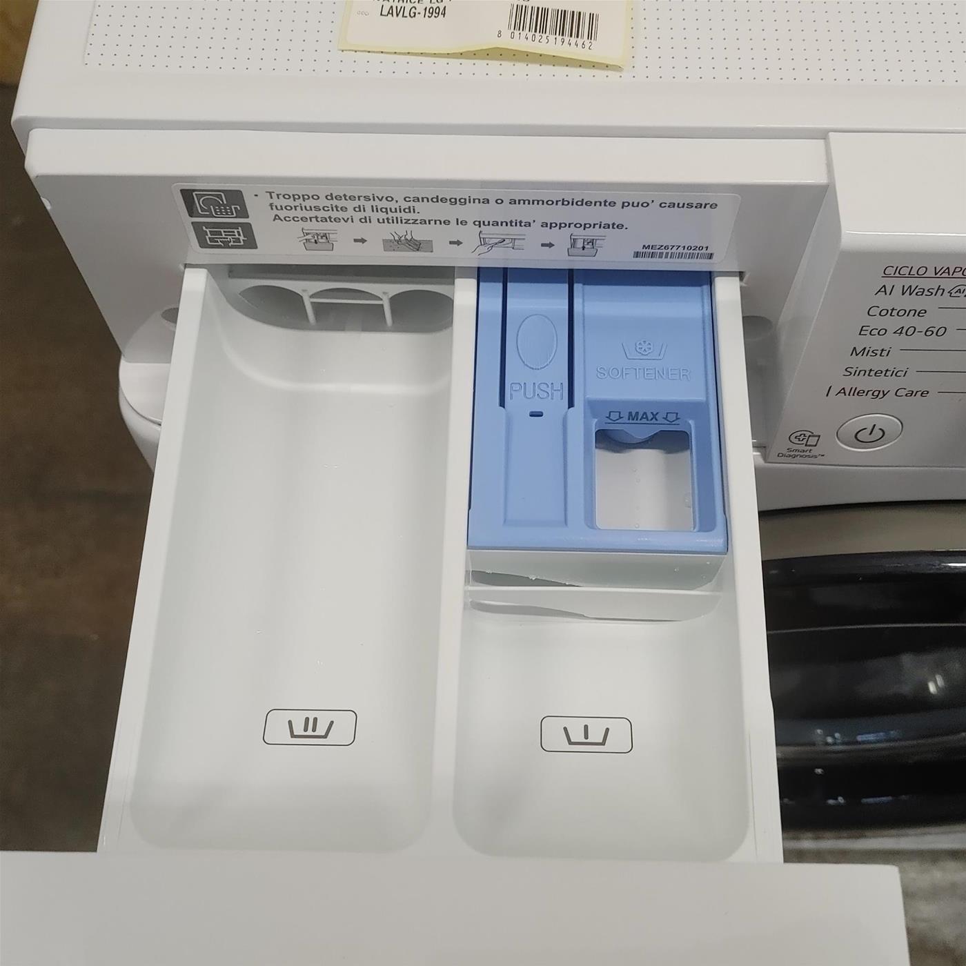 Lavatrice LG F4R3010NSWB Carica frontale 10 kg 1400 Giri/min Bianco