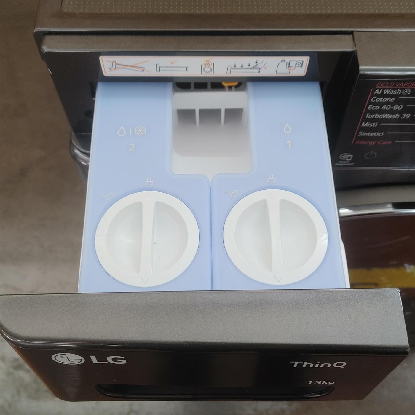 Lavatrice intelligente LG F4R9513TPB AI DD TurboWash, Vapore 13 Kg