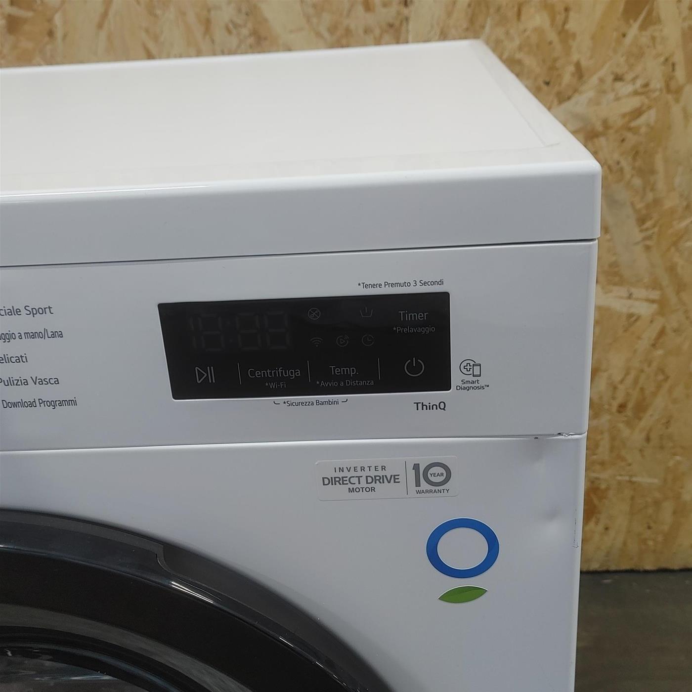 Lavatrice LG F4NX1008NWK Carica frontale 8 kg 1400 giri Bianco