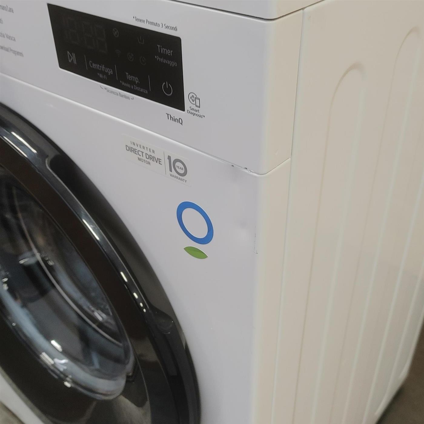 Lavatrice LG F4NX1008NWK Carica frontale 8 kg 1400 giri Bianco