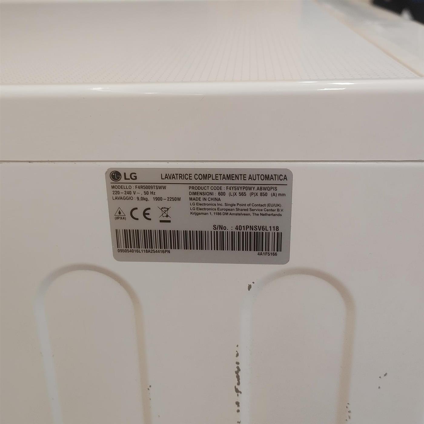 Lavatrice LG F4R5009TSWW Carica frontale 9 kg 1400 Giri/min Bianco