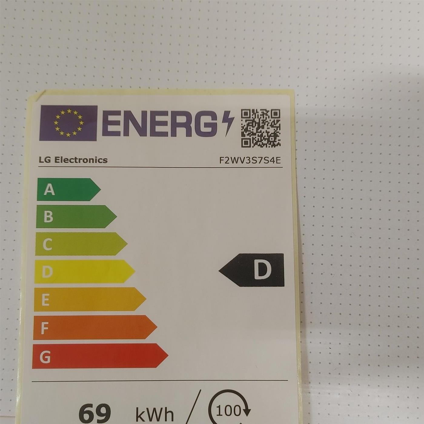 LG F2WV3S7S4E Lavatrice Slim AI DDTM SteamTM 7kg Classe energetica D