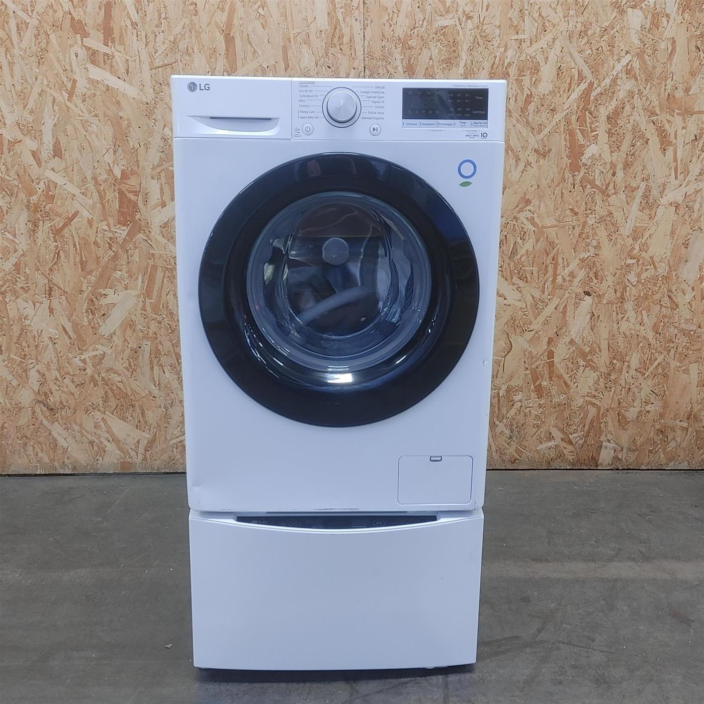 Set Lavatrice Intelligente LG F4WV512S0E 12 Kg + 2 Kg F8K5XN3 Smart TWINWash
