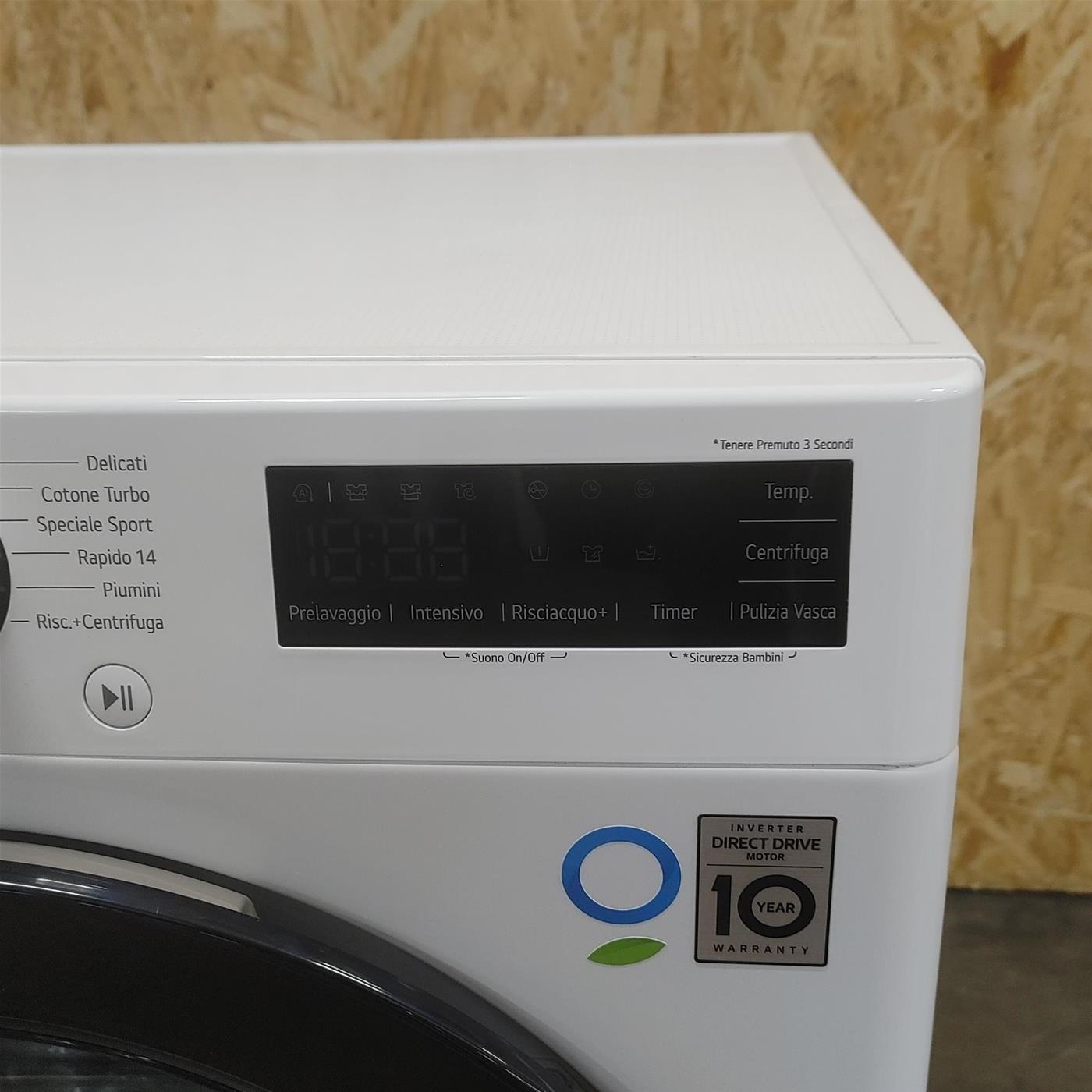 Lavatrice LG F4R3010NSWB Carica frontale 10 kg 1400 Giri/min Bianco