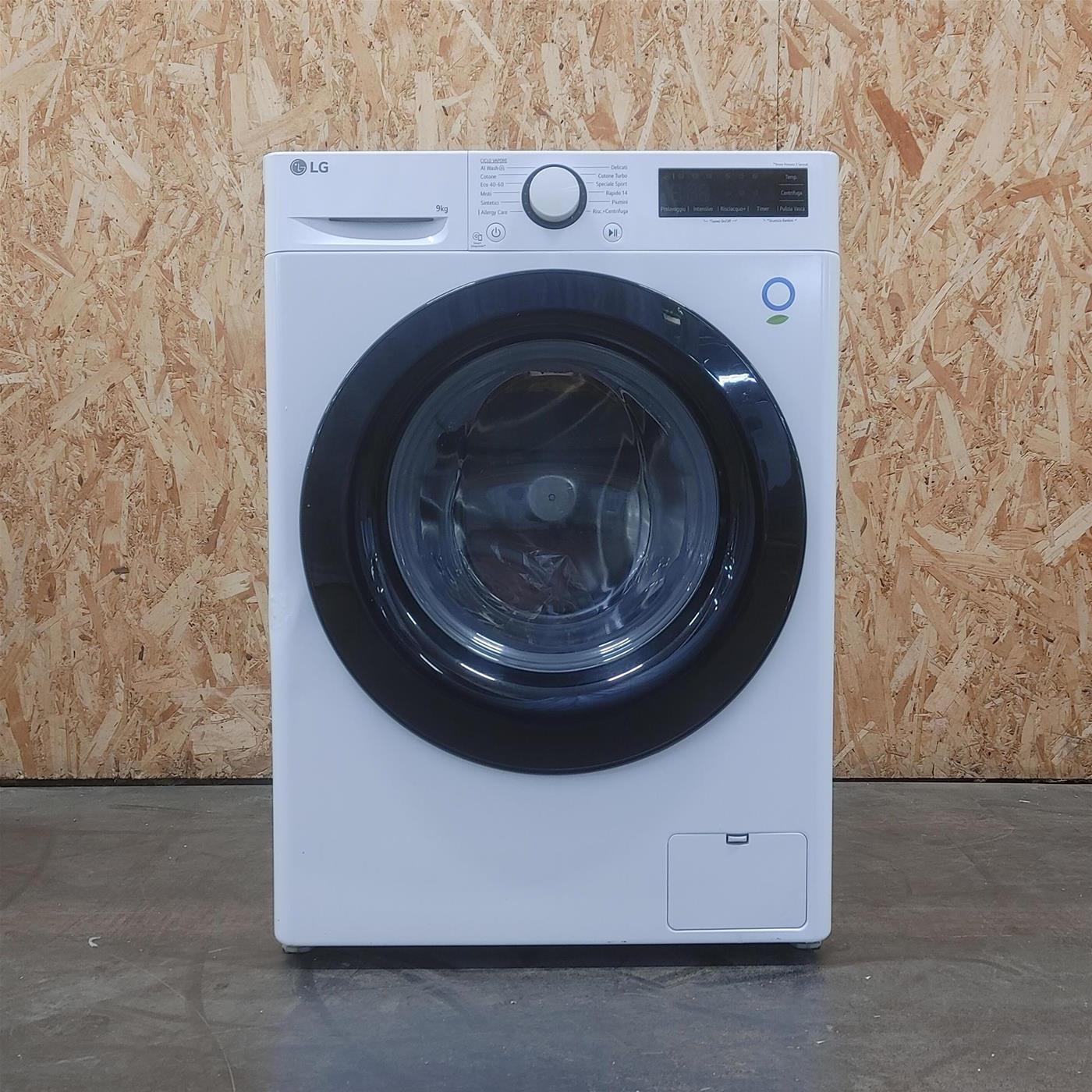 Lavatrice intelligente LG F2R3S09NSWB AI DD, Classe A 9 Kg