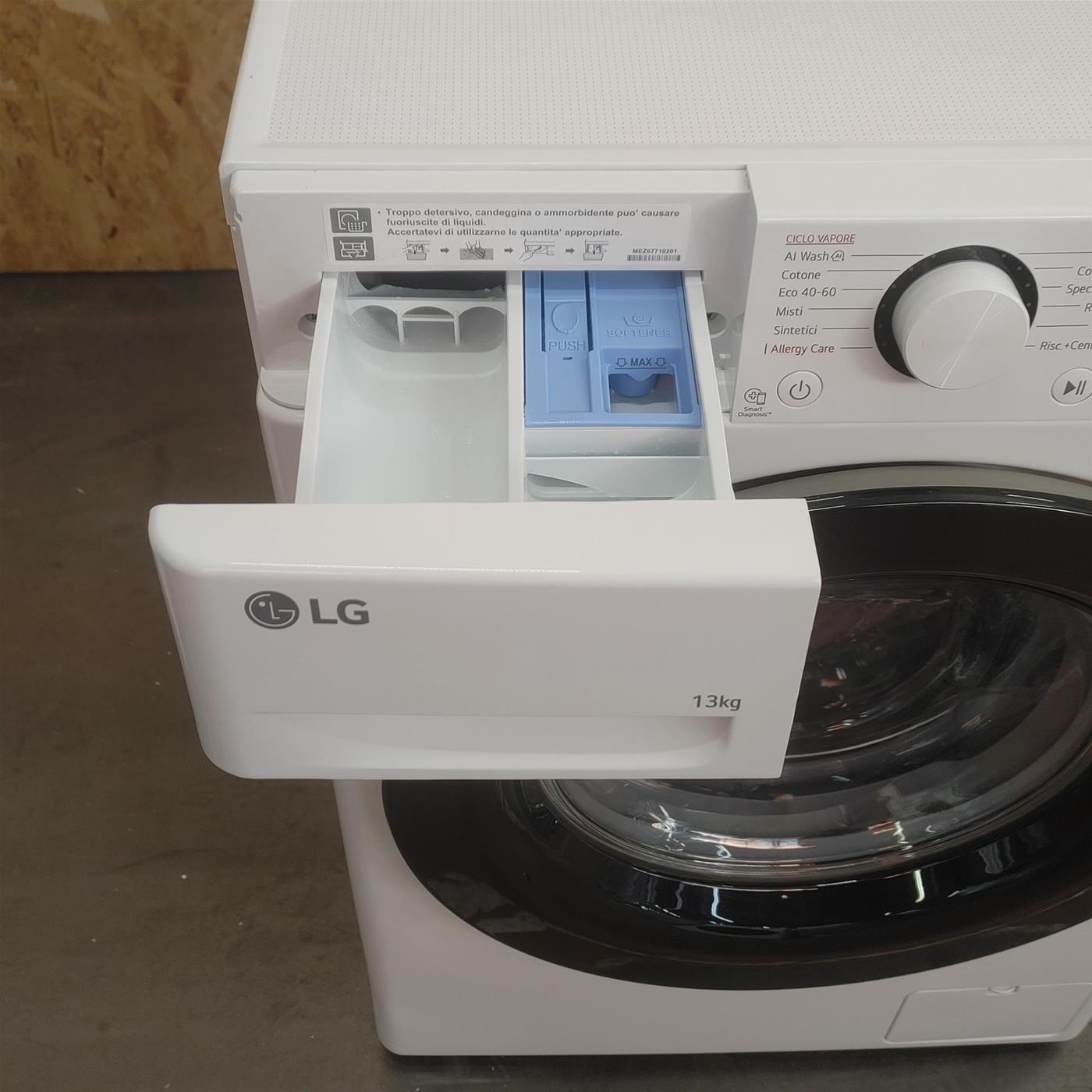 Lavatrice LG F4R3013NSWB Carica frontale 13 kg 1400 giri Bianco