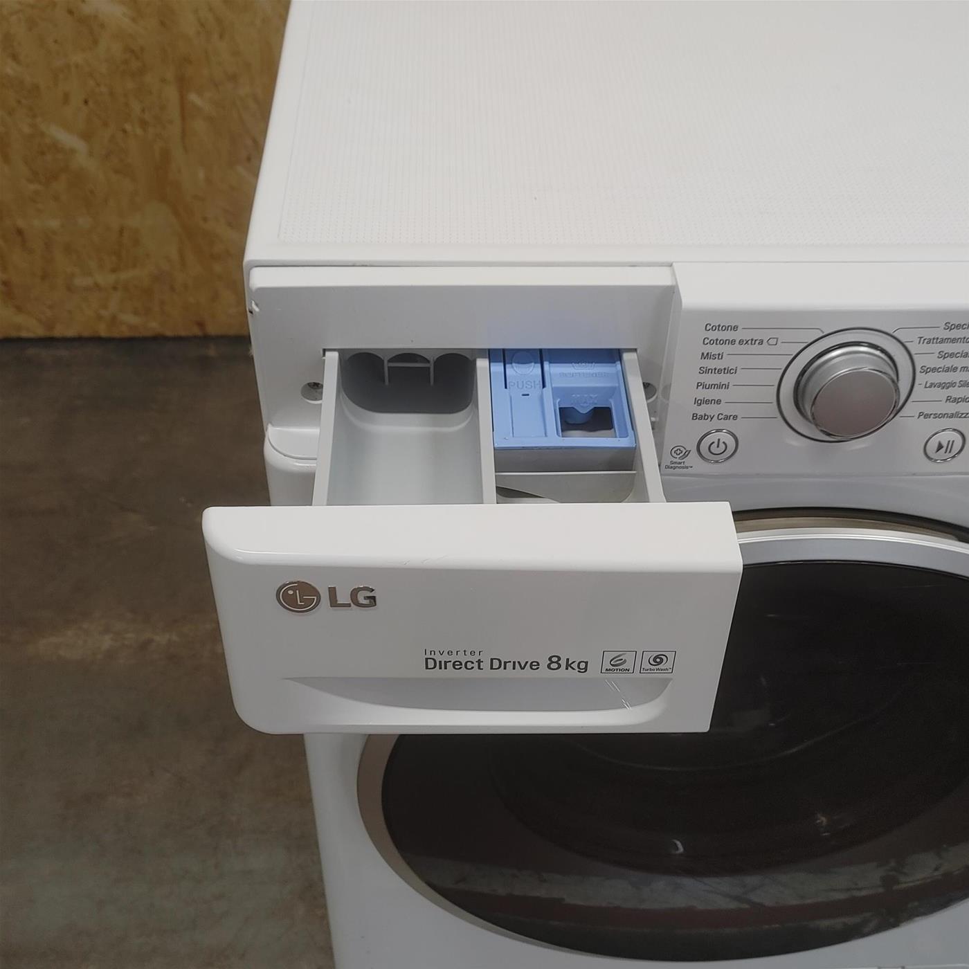 Lavatrice LG F4J5TN3W Carica frontale 8 kg 1400 giri Bianco