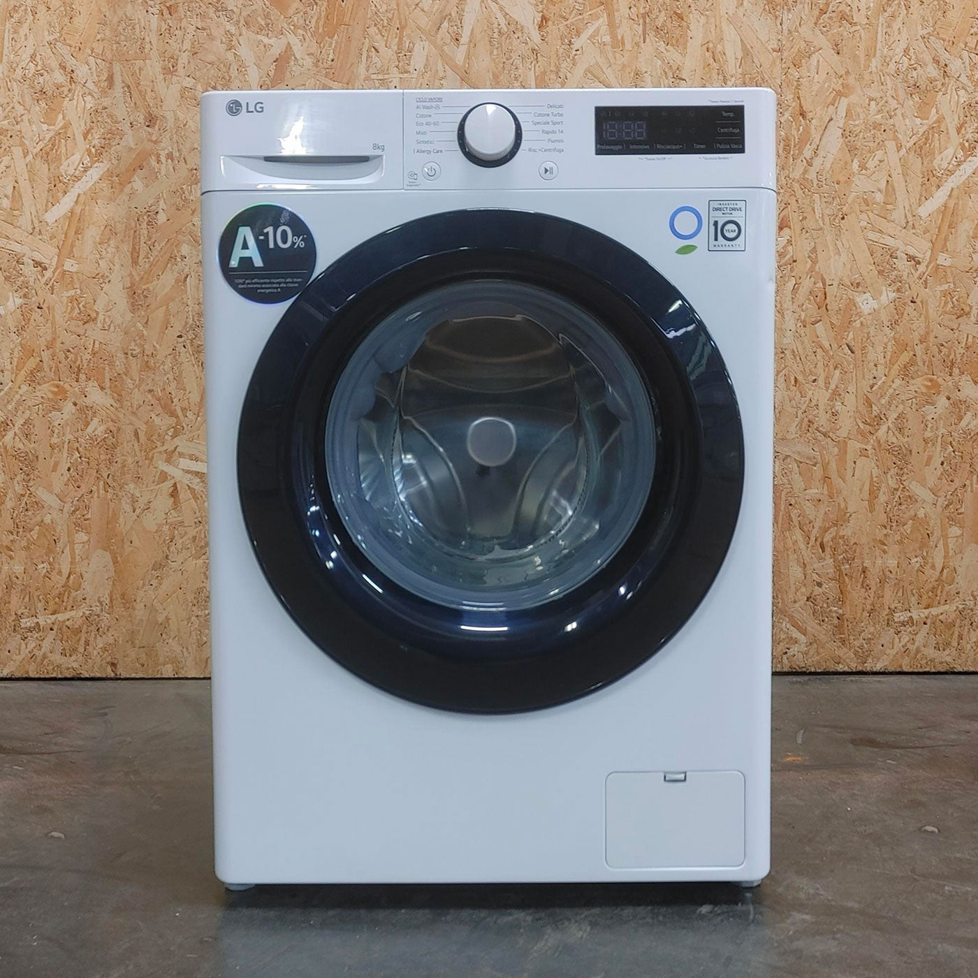 LG AI DD F2R3S08NSWB Lavatrice Slim a Carica Frontale 8kg Serie R3, Lavatrice Classe A, 1200 giri