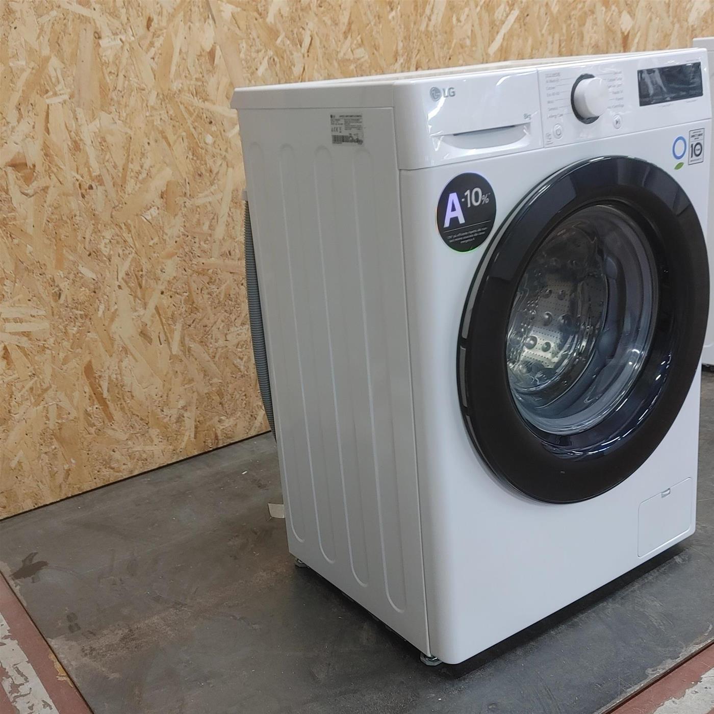 LG AI DD F2R3S08NSWB Lavatrice Slim a Carica Frontale 8kg Serie R3, Lavatrice Classe A, 1200 giri