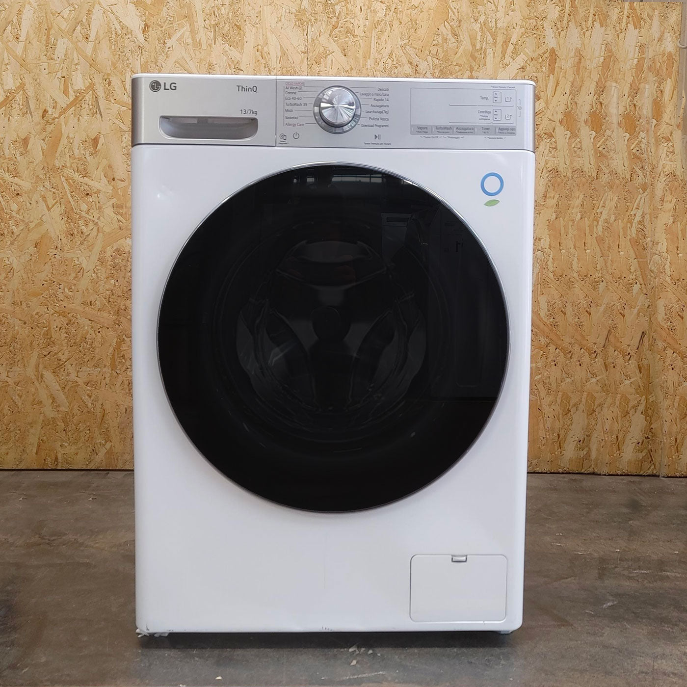 LG D4R9513TPWC lavatrice asciugatrice Libera installazione Carica frontale Argento, Bianco D