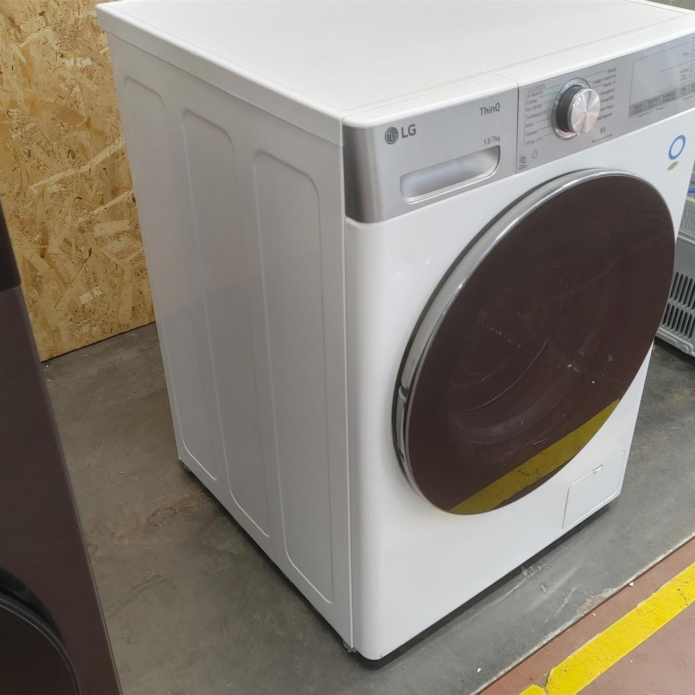 LG D4R9513TPWC lavatrice asciugatrice Libera installazione Carica frontale Argento, Bianco D