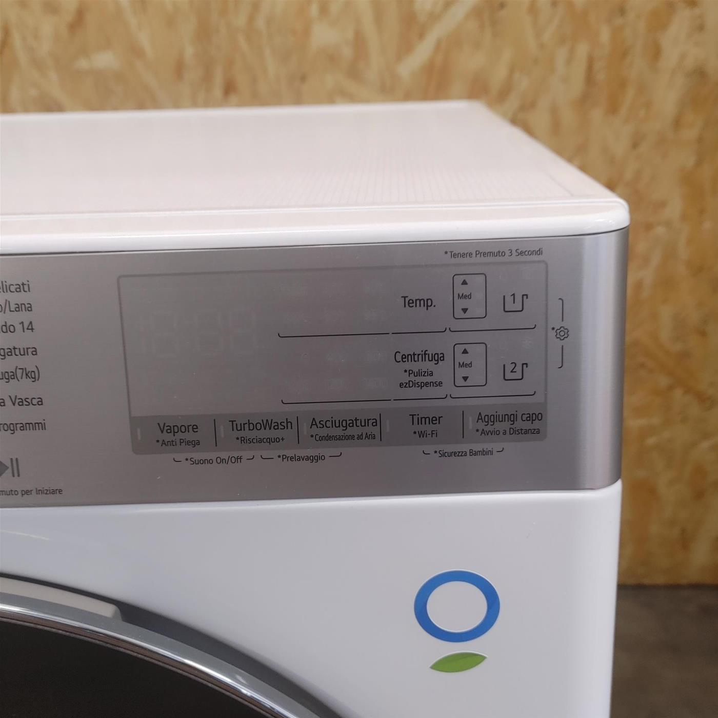 LG D4R9513TPWC lavatrice asciugatrice Libera installazione Carica frontale Argento, Bianco D