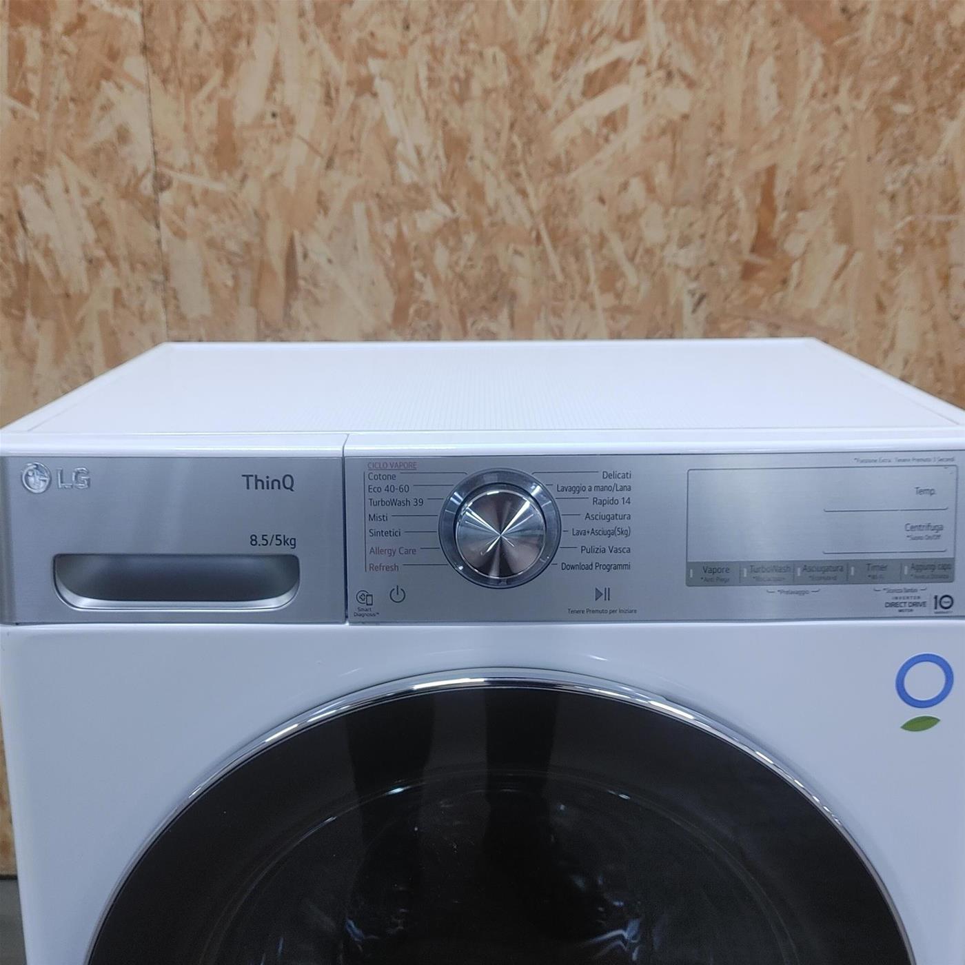 Lavasciuga intelligente LG F2DV9S8H2E Slim Vapore TurboWash 360 8.5/5Kg