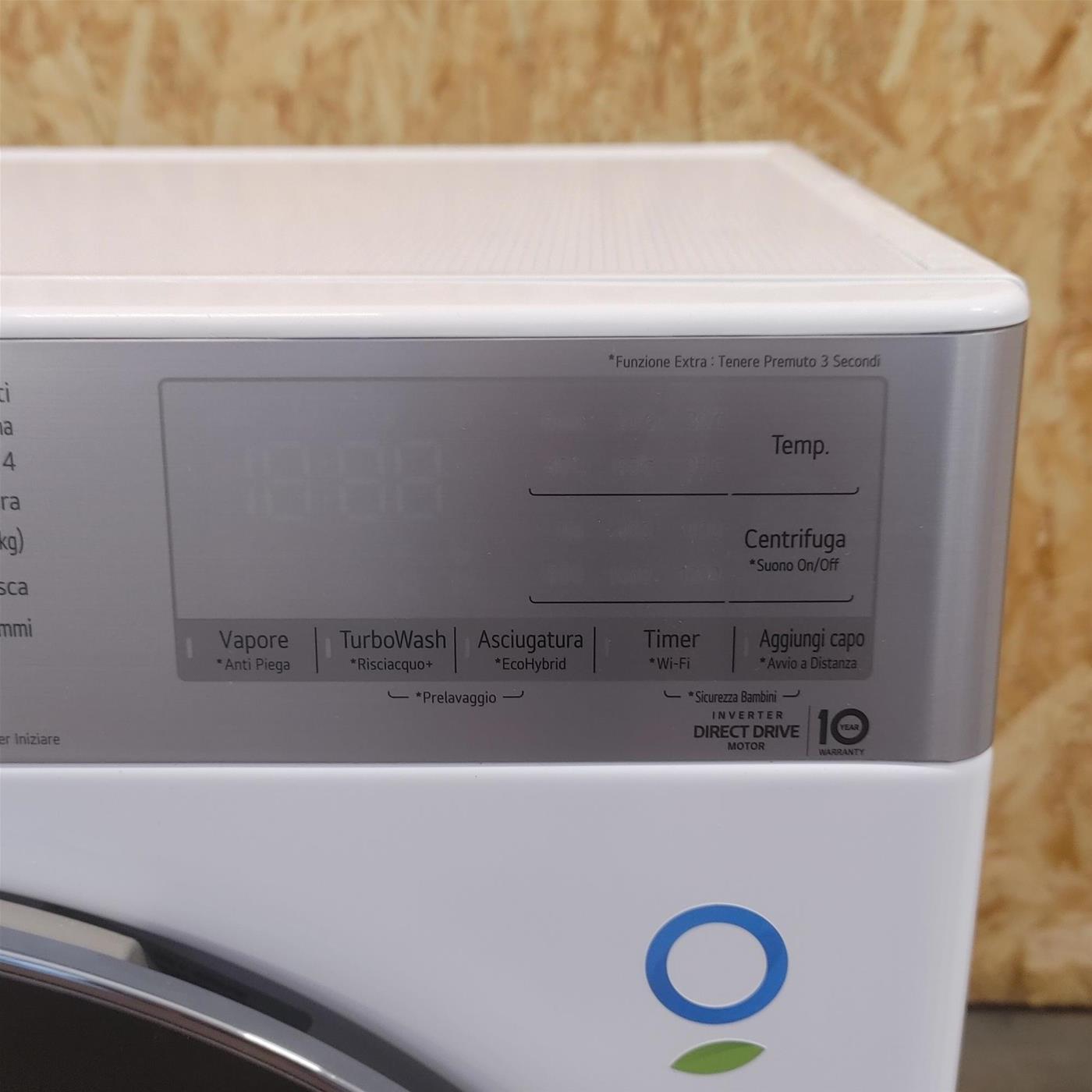 Lavasciuga LG F2DV9S8H2E Libera installazione Caricamento frontale Bianco E