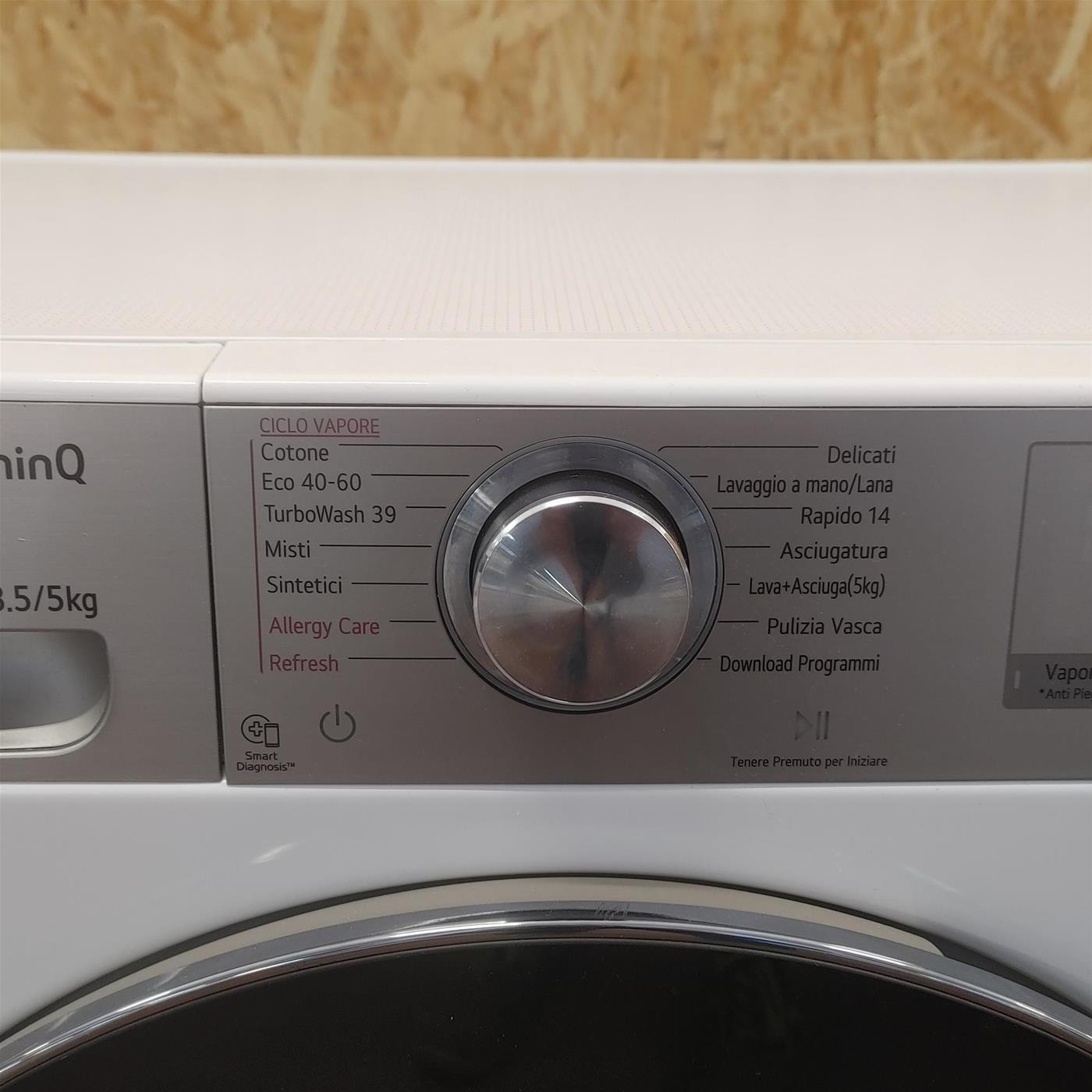 Lavasciuga LG F2DV9S8H2E Libera installazione Caricamento frontale Bianco E
