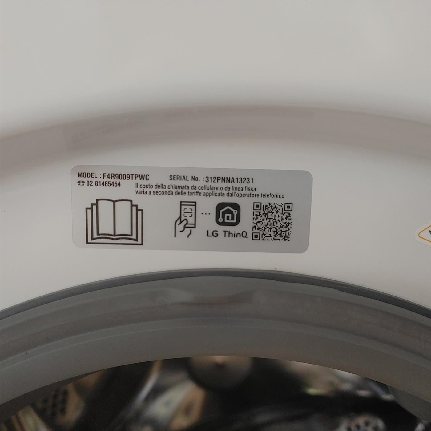 Lavatrice intelligente LG F4R9009TPWC TurboWash, Classe A 9 Kg