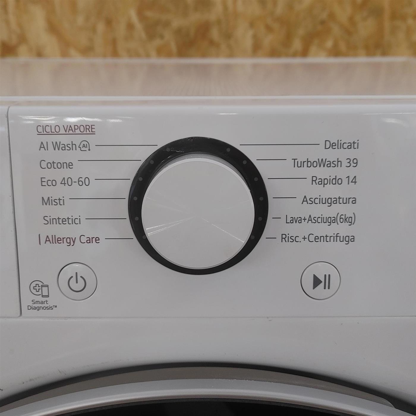 Lavasciuga LG D4R5010TSWS Serie R5 AI DD TurboWash 360, Eco Hybrid 10/6kg