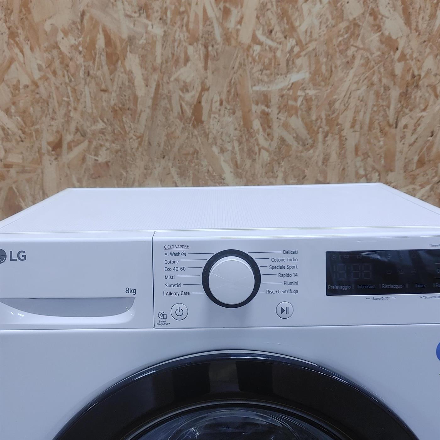 Lavatrice LG F2R3S08NSWW AI DD, Vapore, AI Wash 8 Kg