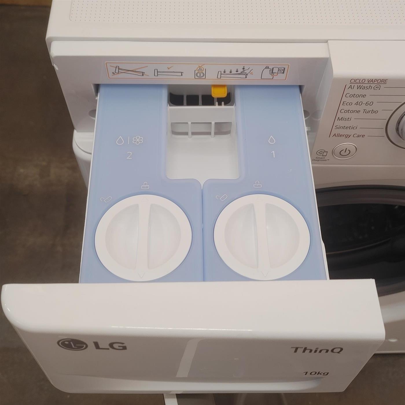 Lavatrice LG F4R3710NSWW Carica frontale 10 kg 1400 Giri/min Bianco