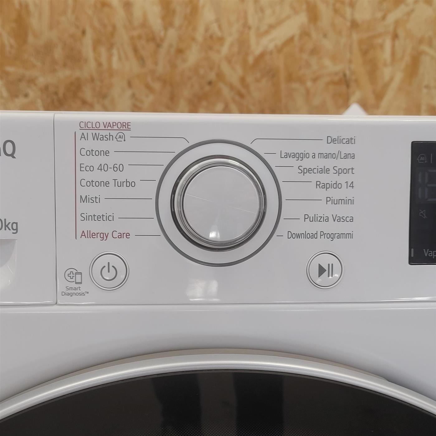 Lavatrice LG F4R3710NSWW Carica frontale 10 kg 1400 Giri/min Bianco