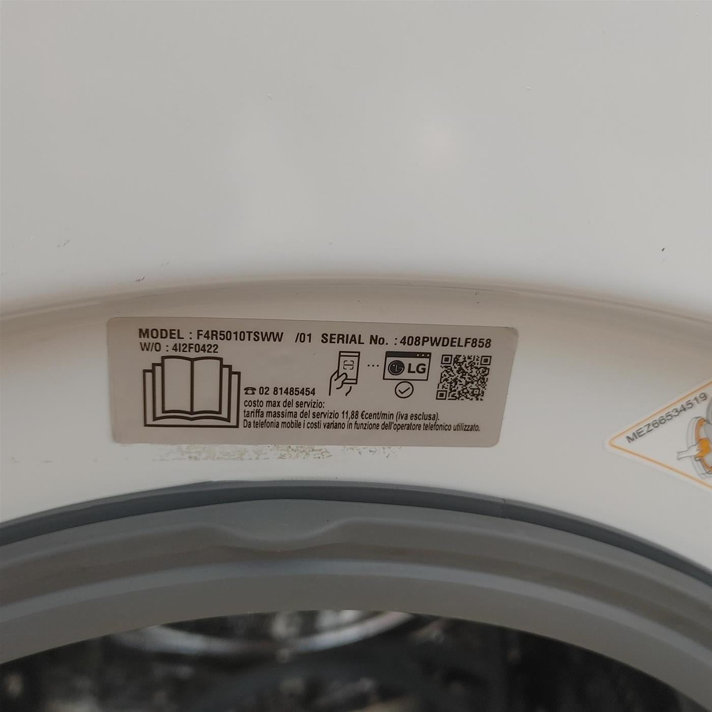 Lavatrice Intelligente LG F4R5010TSWW 10kg AI DD