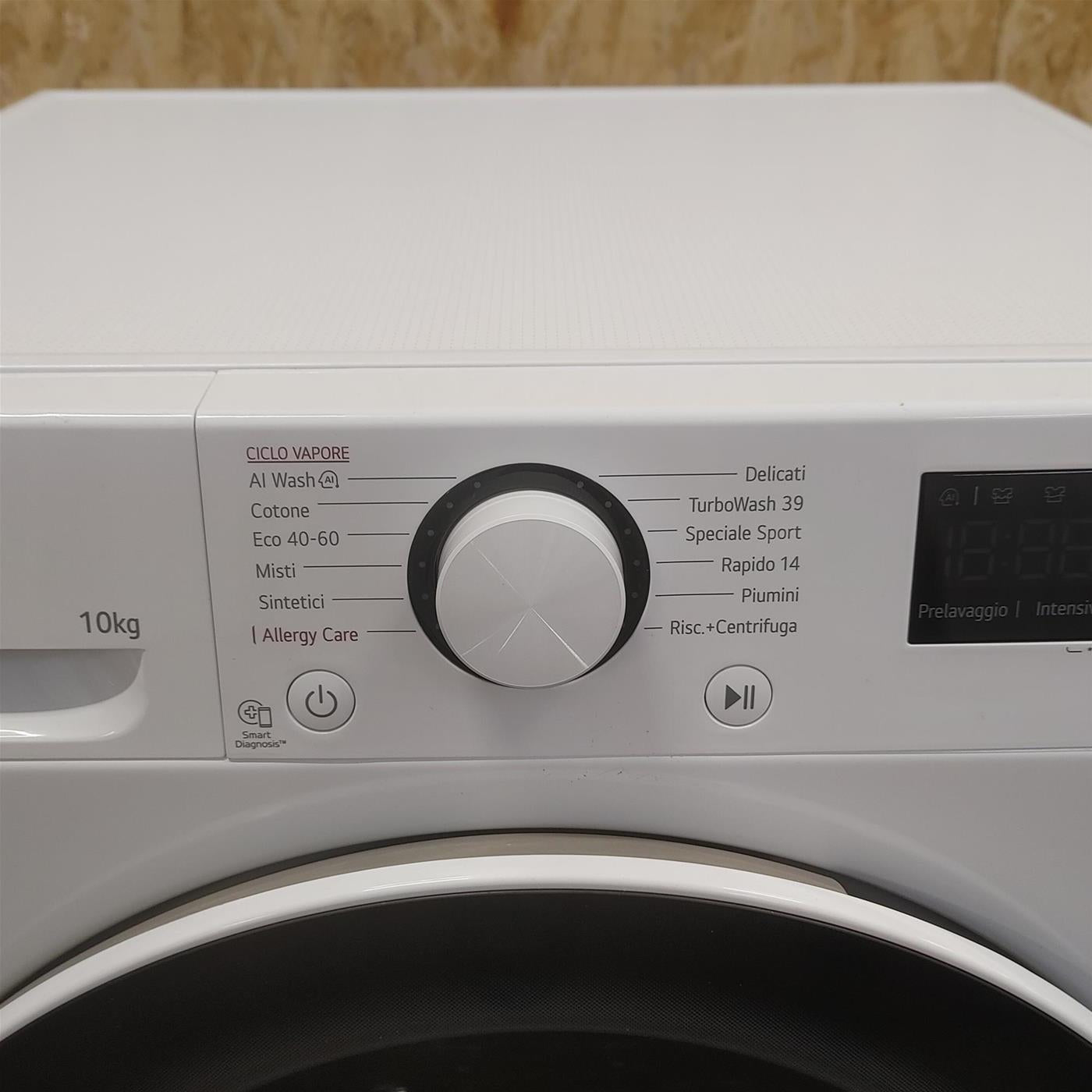 LG F4R5010TSWW Lavatrice 10kg AI DD, Classe A-10%, 1400 Giri