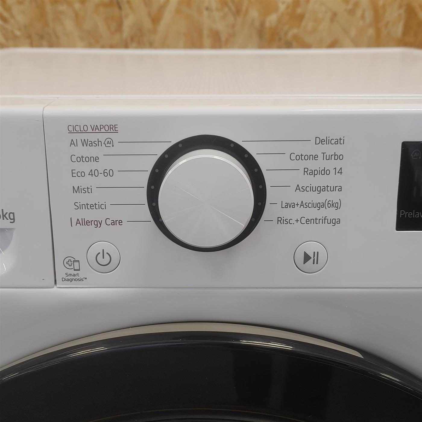 Lavasciuga LG D4R3009NSWB 9/6kg AI DD, Classe D