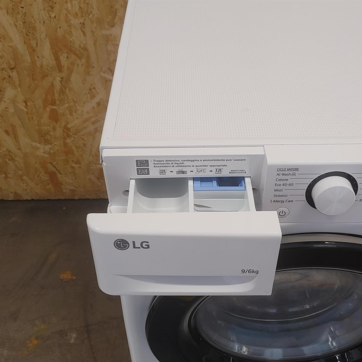 Lavasciuga LG D4R3009NSWB 9/6kg AI DD, Classe D