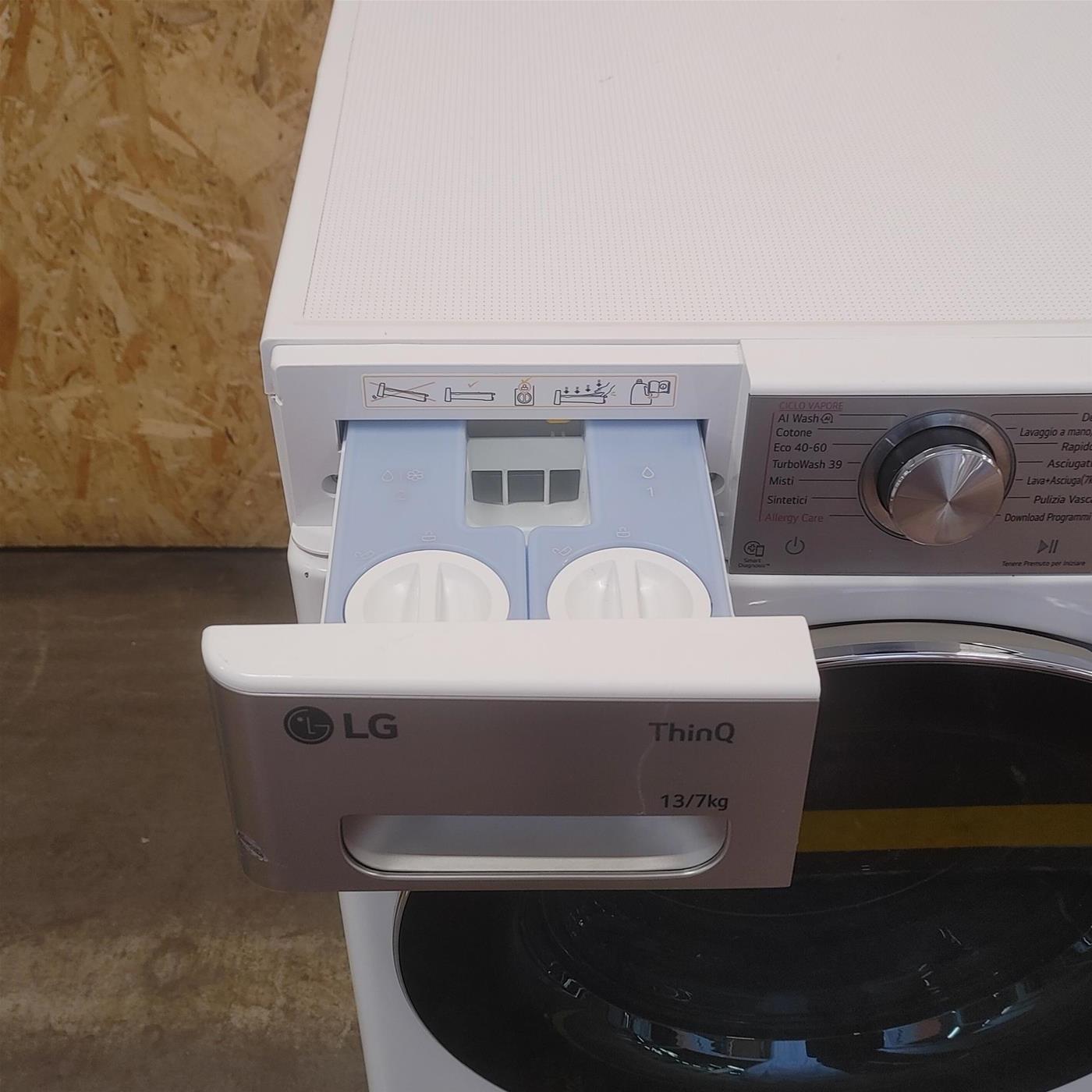Lavasciuga LG D4R9513TPWC 13/7kg AI DD, Classe D, 1400 giri
