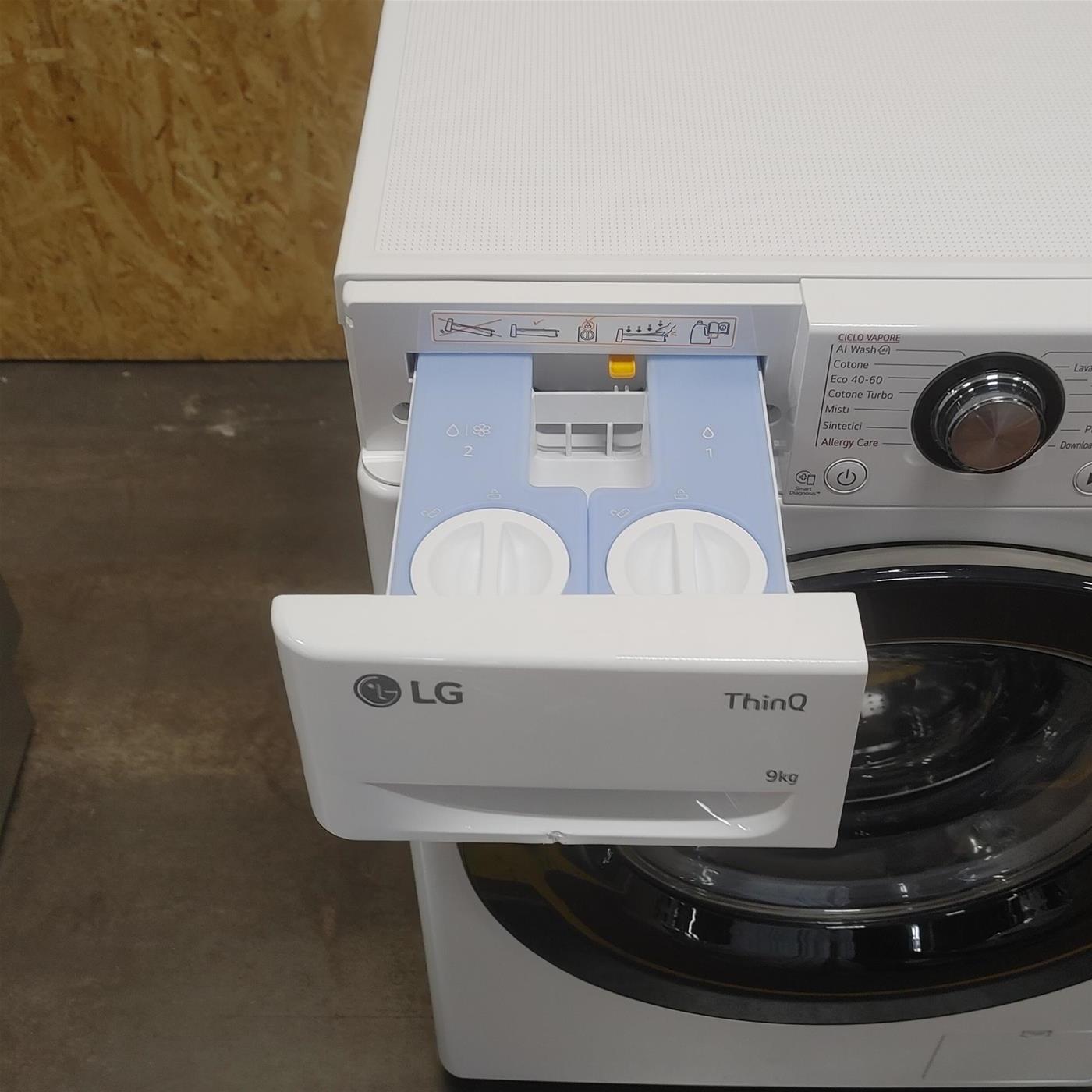 Lavatrice LG F4R3509NSWB AI DD Autodosaggio, Wi-Fi 9 Kg