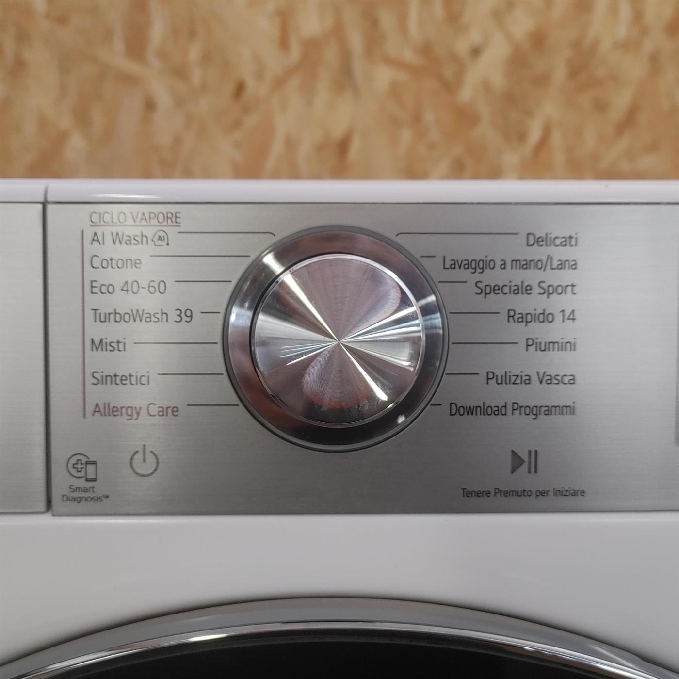 Lavatrice intelligente LG F4R9009TPWC AI DD TurboWash, Vapore 9 Kg