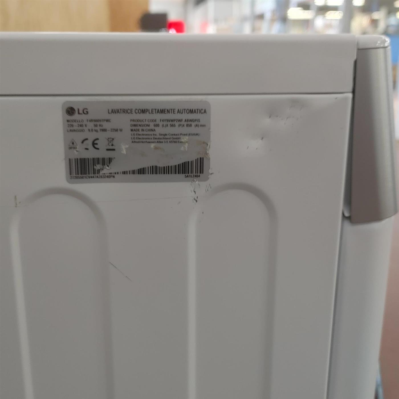 Lavatrice intelligente LG F4R9009TPWC AI DD TurboWash, Vapore 9 Kg