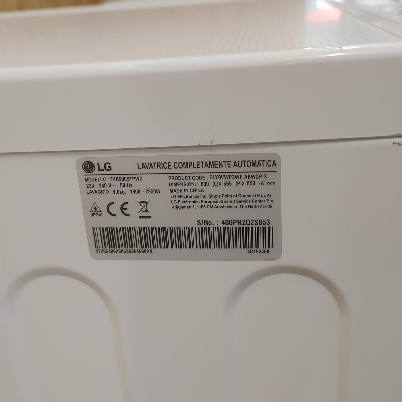 Lavatrice intelligente LG F4R9009TPWC 9 Kg