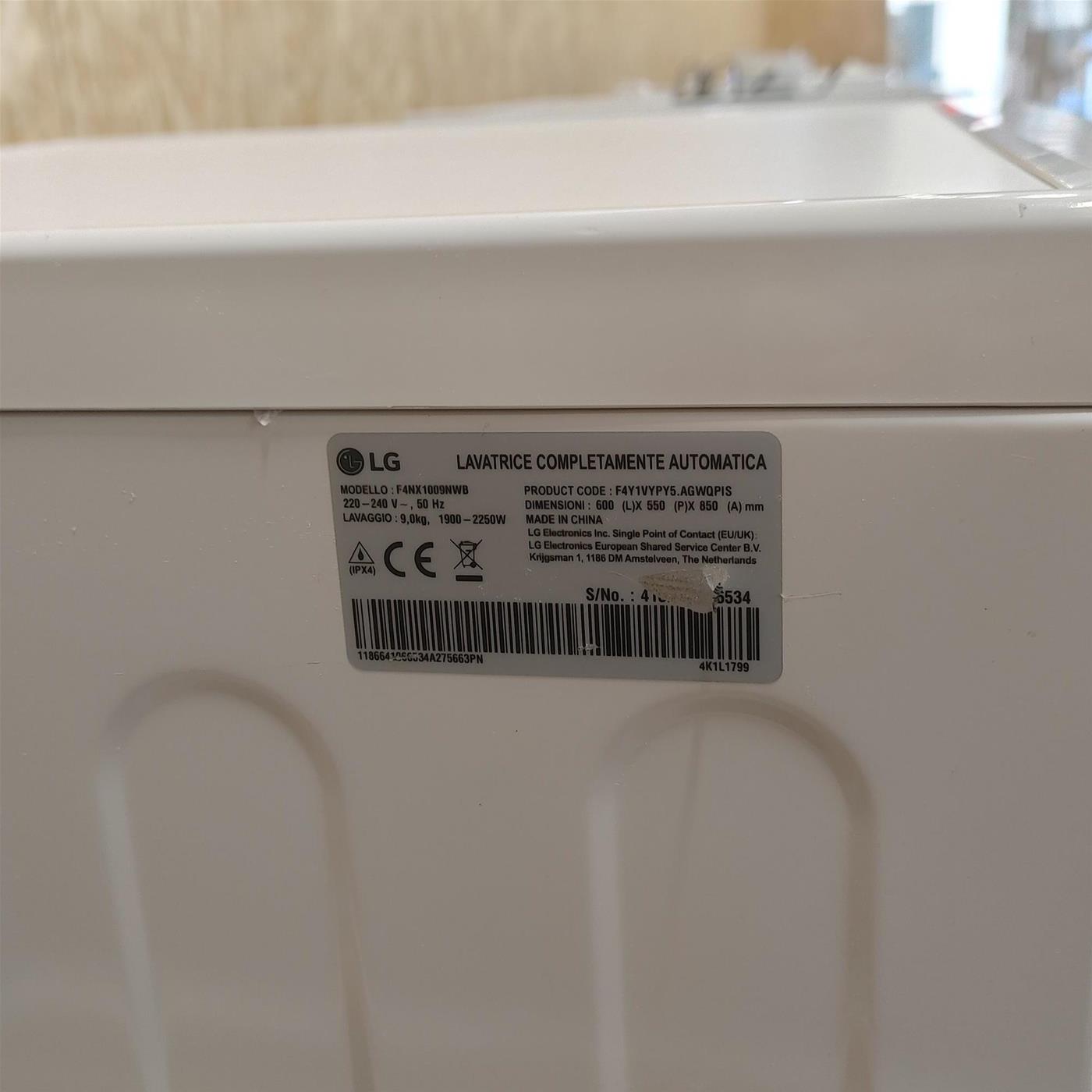 Lavatrice LG F4NX1009NWB 9 Kg Wifi