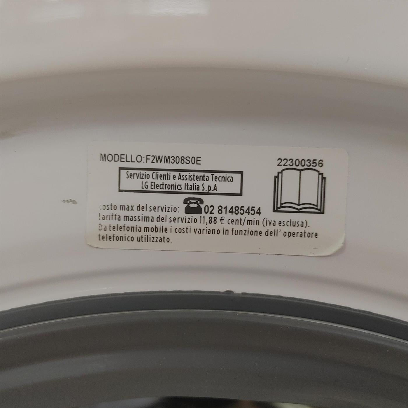 Lavatrice LG F2R3S08NSWW 8 Kg AI DD, Vapore, AI Wash