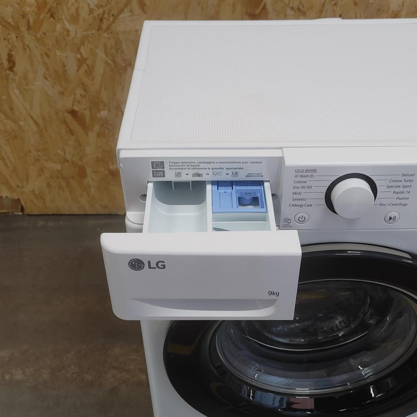 Lavatrice LG F2R3S09NSWB 9 Kg AI DD Vapore, AI Wash